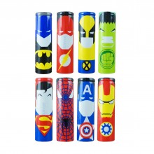 Superheroes series 18650 battery PVC wraps - heat shrink